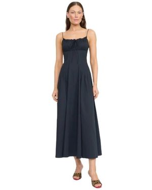 STAUD Kleedjes ,Zwart ,Katoen Margi Jurk - Blauw