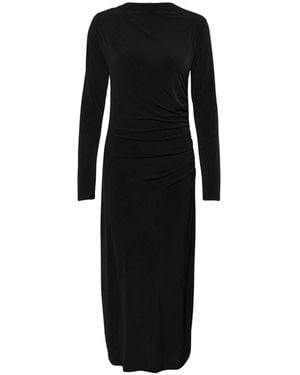 Soaked In Luxury Midi Dresses - Black
