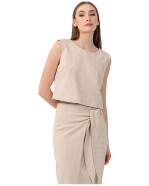 Kocca Sleeveless Tops - Natural