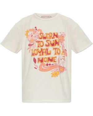 Mother Tops ,Katoen The Sleep-Over T-Shirt - Wit