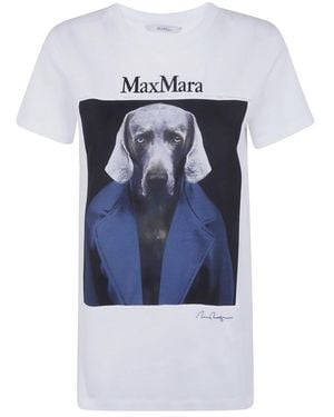 Max Mara Tops ,Veelkleurig ,T-Shirts - Blauw