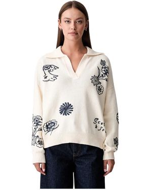 Scotch & Soda V-Neck Knitwear - Blanco