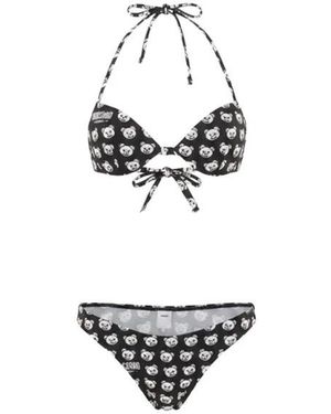 Moschino 2-Piece Bikini Allover Orsetto Toy - Wit
