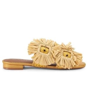Kurt Geiger Harford Raffia-Schnalle Flach - Mettallic