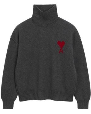 Ami Paris Turtlenecks - Grey