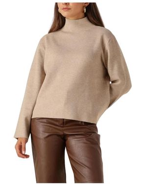 Minus Truien & Vesten ,Zand High Neck Pullover Voor Vrouwen - Naturel