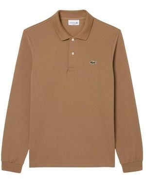 Lacoste Tops ,Katoen Origineel.12.12 Poloshirt Met Lange Mouwen - Bruin