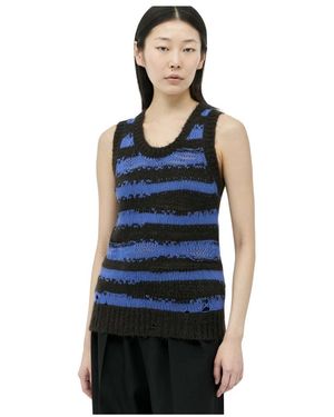 Acne Studios Gedistilleerde Stripe Top - Blauw