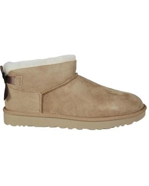UGG Schoenen ,Leer Ultra Mini Bailey Bow Boot - Naturel