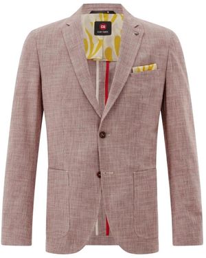 CLUB of GENTS Stylish Red Wool Blazer - Purple