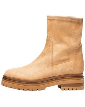 Poche Paris Ankle Boots - Natural