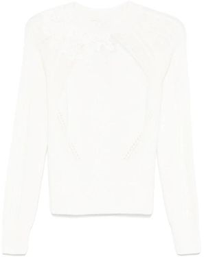 Ermanno Scervino Round-Neck Knitwear - Blanco