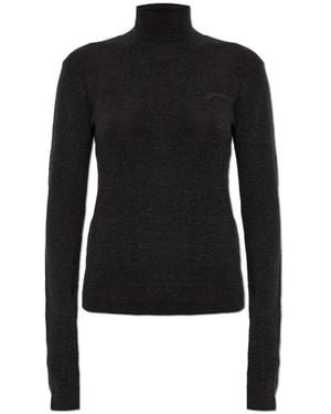 Ganni Wollrollkragenpullover - Schwarz