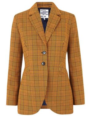 Baum und Pferdgarten Jassen ,Oranje ,Polyester Oranje Geruite Blazer - Bruin