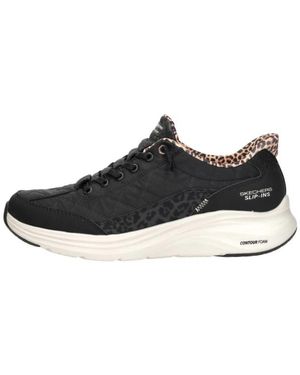 Skechers Slip-Ins Contour Foam Sneakers Laag - Zwart
