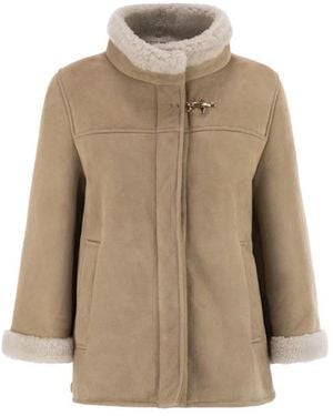 Fay Faux Fur & Shearling Jackets - Natural