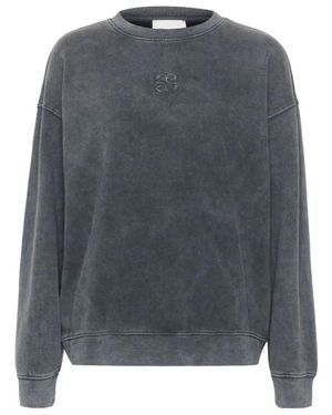 My Essential Wardrobe Hoodies & Sweatvesten ,Grijs ,Donkergrijze Diego Logo Sweatshirt