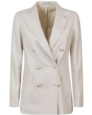 Tagliatore Jassen ,Leer Parigi Jacket - Grijs