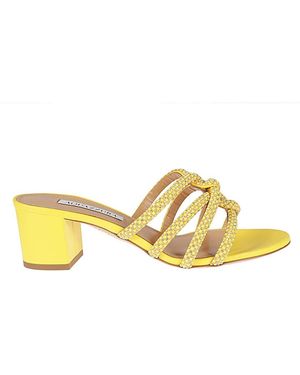 Aquazzura Heeled Mules - Amarillo