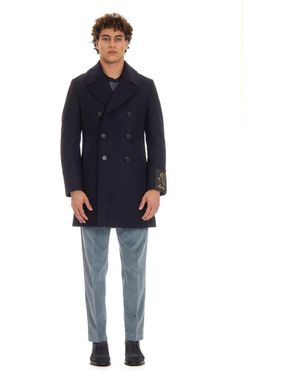 Sealup Jassen ,Blauw ,Wol Blauwe Peacoat Met Hoornknopen