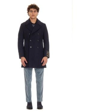 Sealup Double-Breasted Coats - Blauw