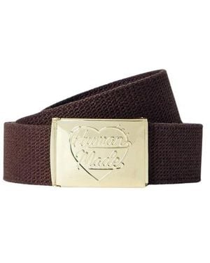 Human Made Accessoires ,Bruin ,Katoen Web Belt