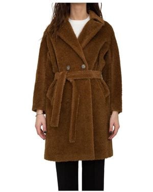 Marella Belted Coats - Brown