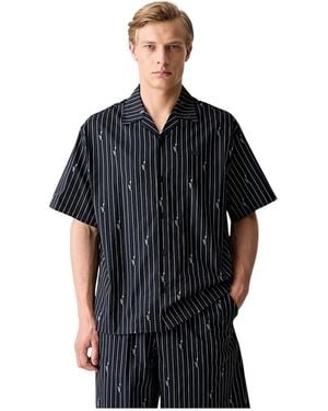 Lacoste Short Sleeve Hemden - Zwart