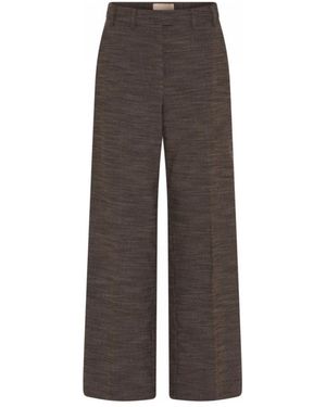 GUSTAV Wide Trousers - Marrón
