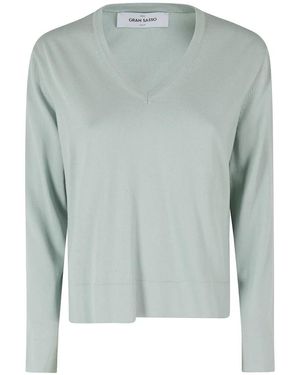 Gran Sasso V-Neck Knitwear - Vert