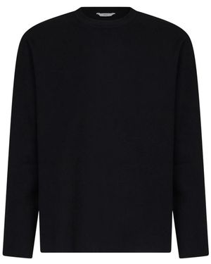 Hevò Rundhals-Strickpullover - Schwarz
