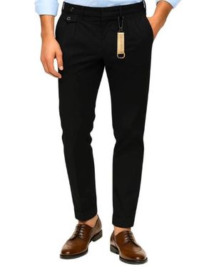 Manuel Ritz Slim-Fit Trousers - Black