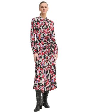 Diane von Furstenberg Kleedjes ,Veelkleurig ,Gebloemd Geknoopte Midi Jurk - Rood