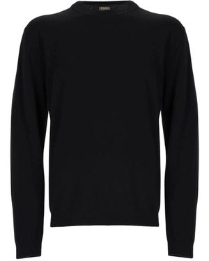Woolrich Lambswool Crewneck Gg12 - Zwart