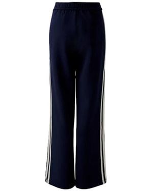 Ouí Contrast Gestreepte Jersey Broek - Blauw