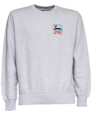 Edwin Hoodies & Sweatvesten ,Grijs ,Sweatshirt Met Ronde Hals