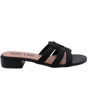 Bibi Lou Heeled Mules - Black