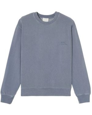 A.P.C. Hoodies & Sweatvesten ,Blauw ,Fernando Micro Logo Sweatshirt