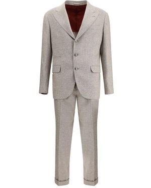 Brunello Cucinelli Single Breasted Suits - Gris