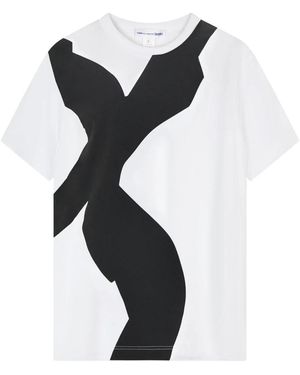 Comme des Garçons Abstract Print T-Shirt 01 - Zwart