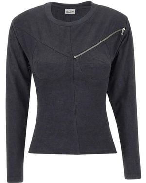 VAQUERA Tops ,Grijs ,Katoen Top Met Lange Mouwen - Blauw