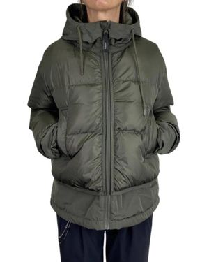 Aspesi Groene Gewatteerde Hoodie - Grijs
