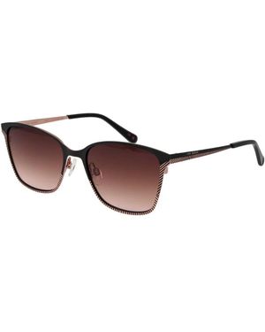 Ted Baker Accessoires ,Zwart ,Vierkante Acetaat Zonnebril - Bruin
