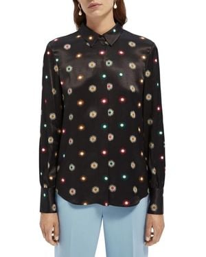 Scotch & Soda , Regular Fit Shirt With Star Print, Black, S&s_158919 0601 - L