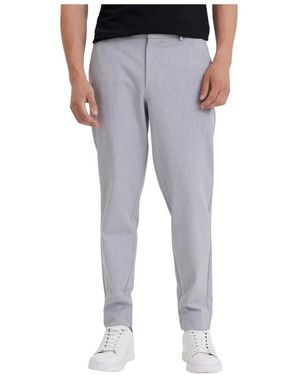 Plain Broek Cropped Broek - Grijs