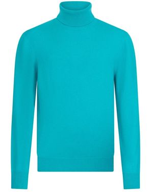 Malo Truien & Vesten ,Blauw ,Kasjmier Cashmere Turtleneck Sweater