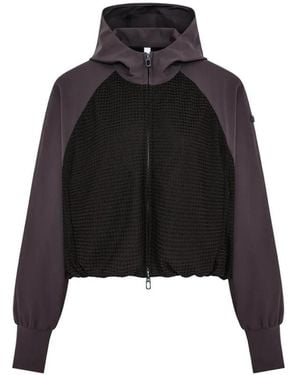 DUNO Fitness ,Bruin ,Giacca Manica Raglan Con Rete - Zwart
