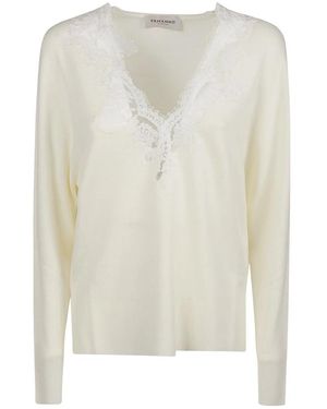 Ermanno Scervino V-Neck Knitwear - Blanc