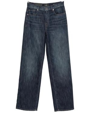 7 For All Mankind Straight Jeans - Bleu
