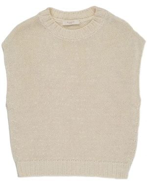 Zanone Round-Neck Knitwear - Natural